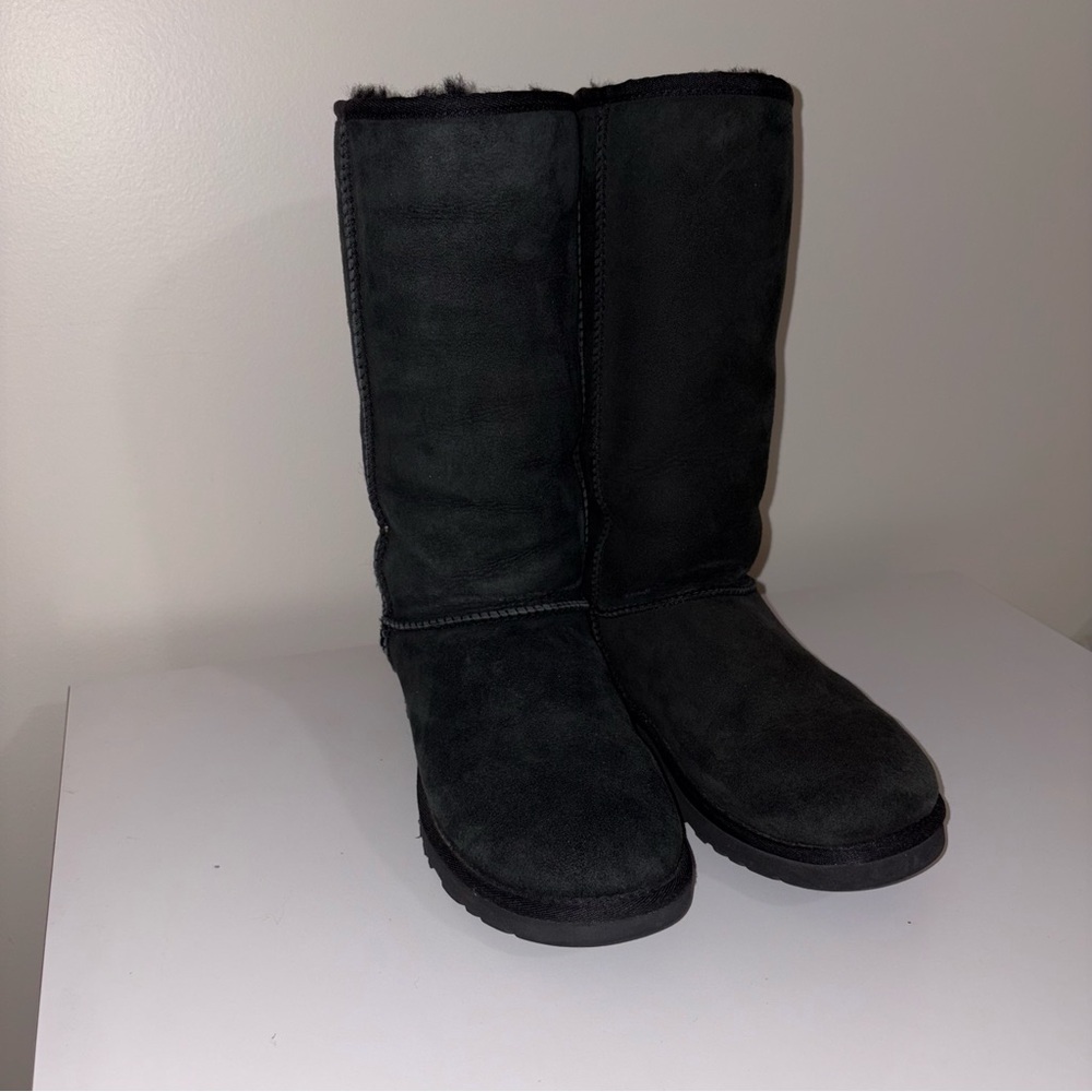 UGG Tall Black Furry Boots